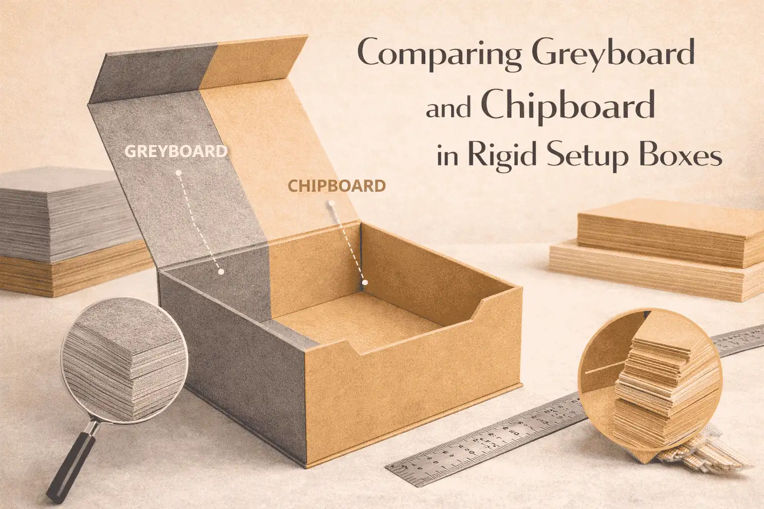 Comparing Greyboard and Chipboard in Rigid Setup Boxes